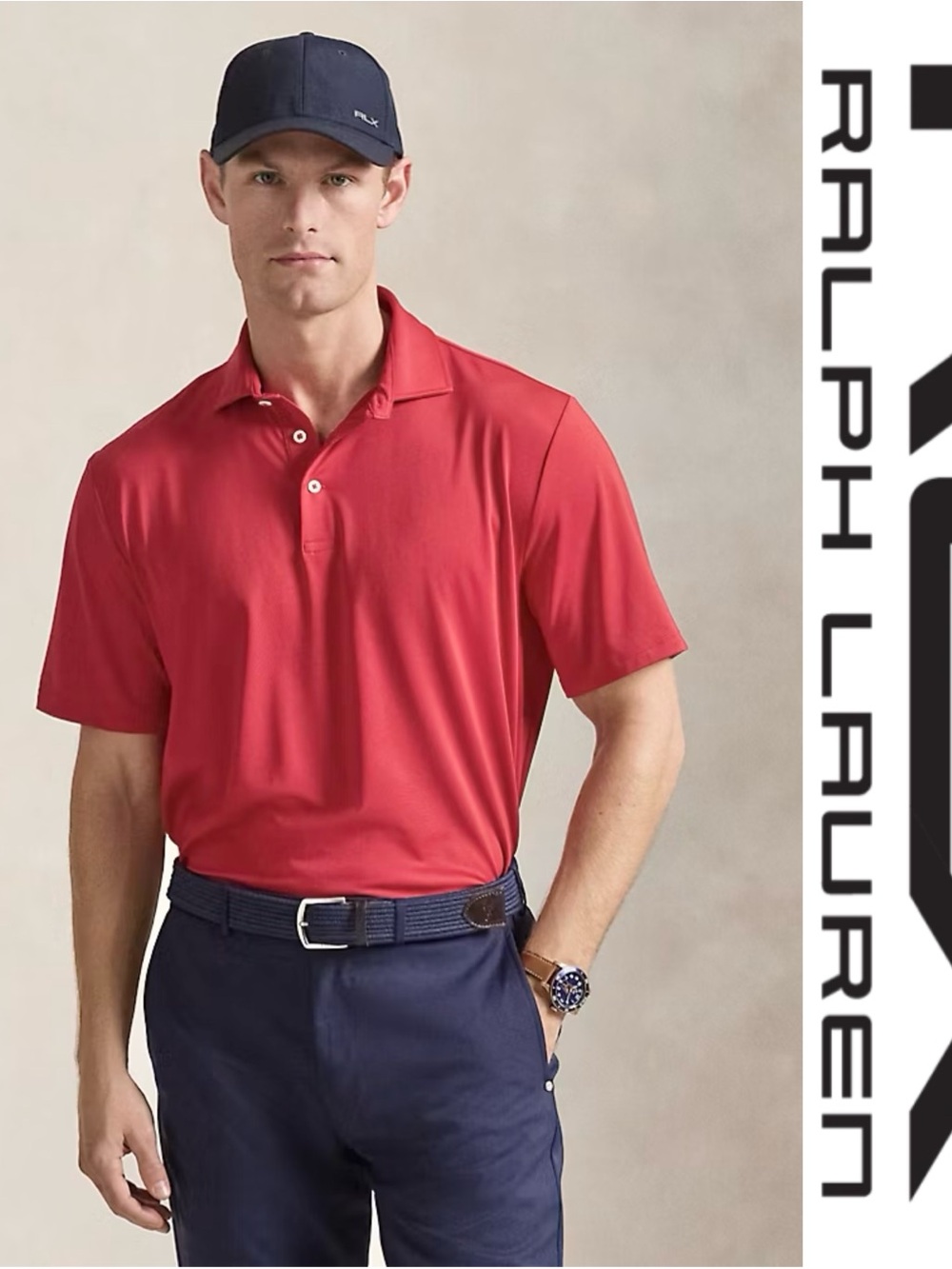 Ralph Lauren RLX Golf Lightweight Spring Red Polo Shirt*NWT